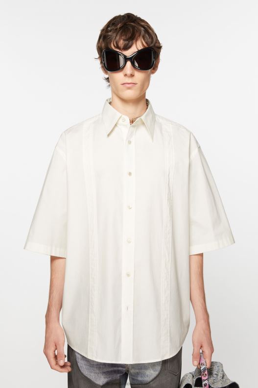 Short sleeve button-up shirt White Acne Studios R66LJ992 Apparel