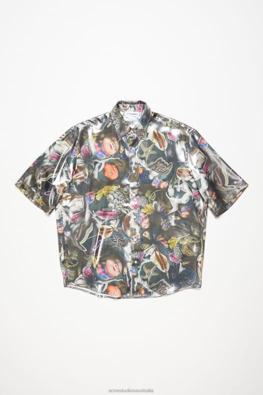 Short sleeve shirt Black Multicolor Acne Studios R66LJ994 Apparel