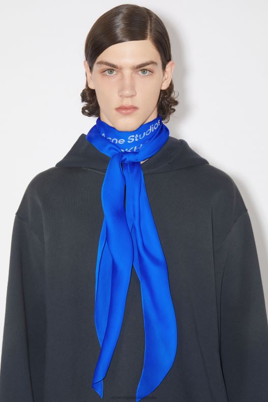 Silk scarf Electric Blue Acne Studios R66LJ529 Accessories