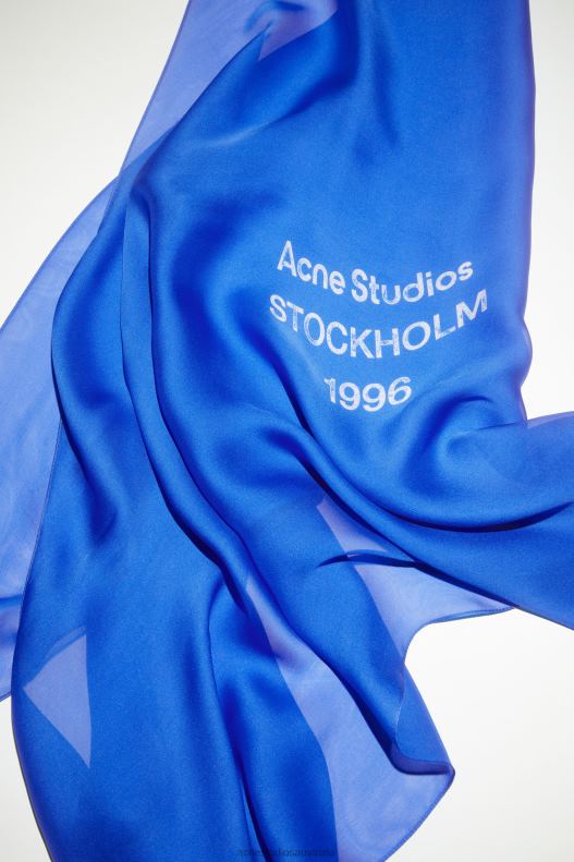 Silk scarf Electric Blue Acne Studios R66LJ529 Accessories