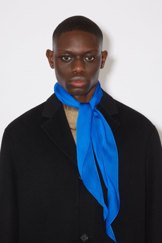 Silk scarf Electric Blue Acne Studios R66LJ530 Accessories