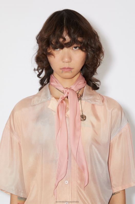 Silk scarf Rose Pink Acne Studios R66LJ730 Accessories