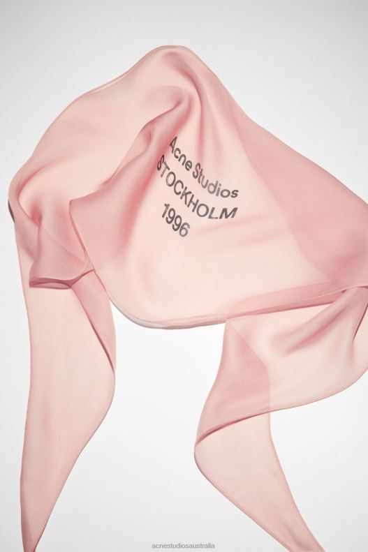 Silk scarf Rose Pink Acne Studios R66LJ730 Accessories