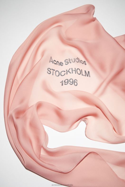 Silk scarf Rose Pink Acne Studios R66LJ732 Accessories