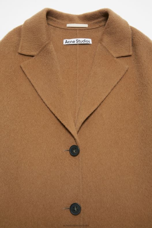 Single-breasted wool coat Camel Beige Acne Studios R66LJ12 Apparel