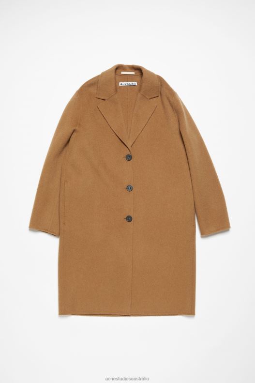 Single-breasted wool coat Camel Beige Acne Studios R66LJ12 Apparel