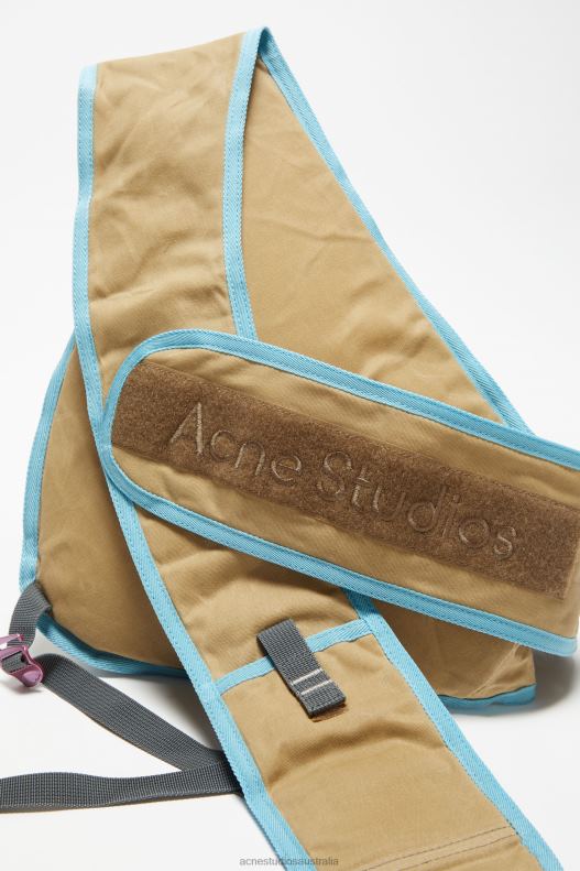 Sling backpack Beige/Blue Acne Studios R66LJ785 Accessories