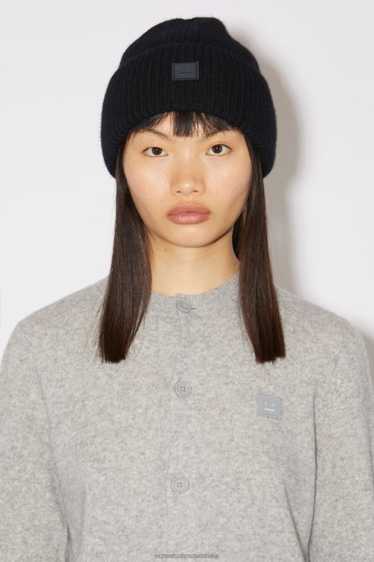 Small face logo beanie Black Acne Studios R66LJ503 Accessories