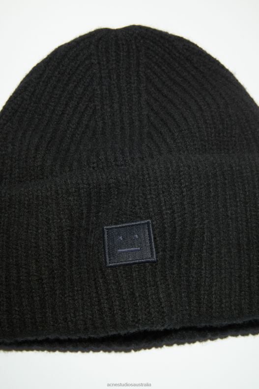 Small face logo beanie Black Acne Studios R66LJ503 Accessories