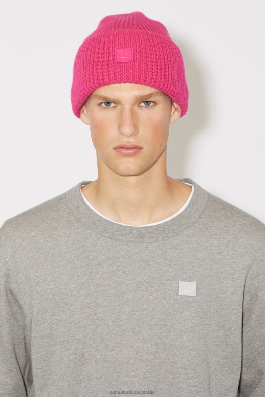 Small face logo beanie Bright Pink Acne Studios R66LJ805 Accessories