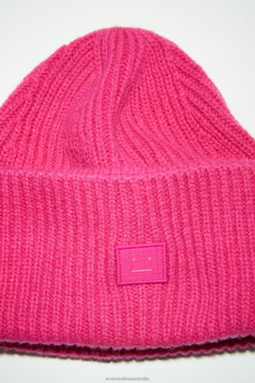 Small face logo beanie Bright Pink Acne Studios R66LJ805 Accessories