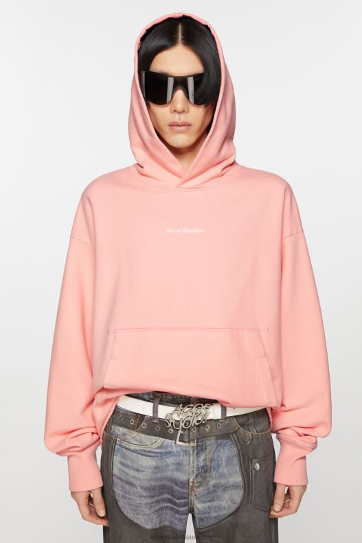 Stamp logo hoodie Pale Pink Acne Studios R66LJ965 Apparel