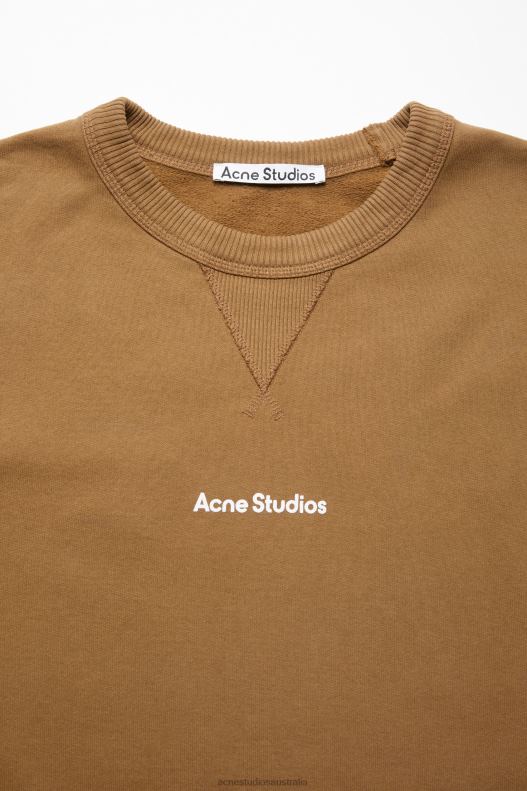 Stamp logo sweater Mud Beige Acne Studios R66LJ961 Apparel