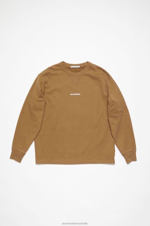 Stamp logo sweater Mud Beige Acne Studios R66LJ961 Apparel