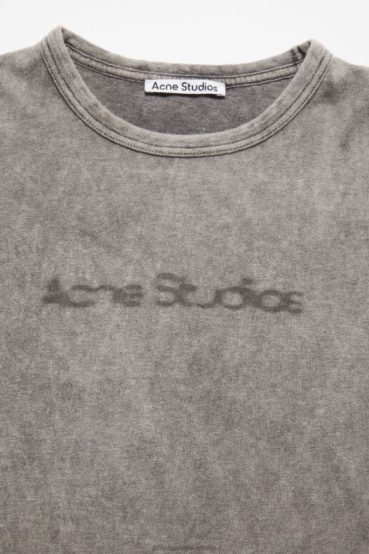 T-shirt blurred logo - Fitted fit Faded Grey Acne Studios R66LJ196 Apparel