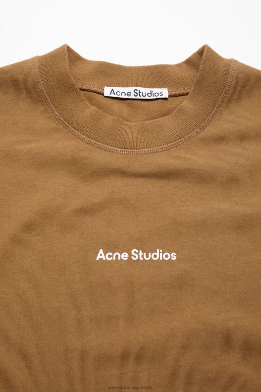 T-shirt logo Mud Beige Acne Studios R66LJ1089 Apparel