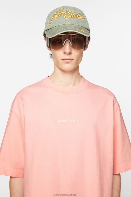 T-shirt logo Pale Pink Acne Studios R66LJ1108 Apparel