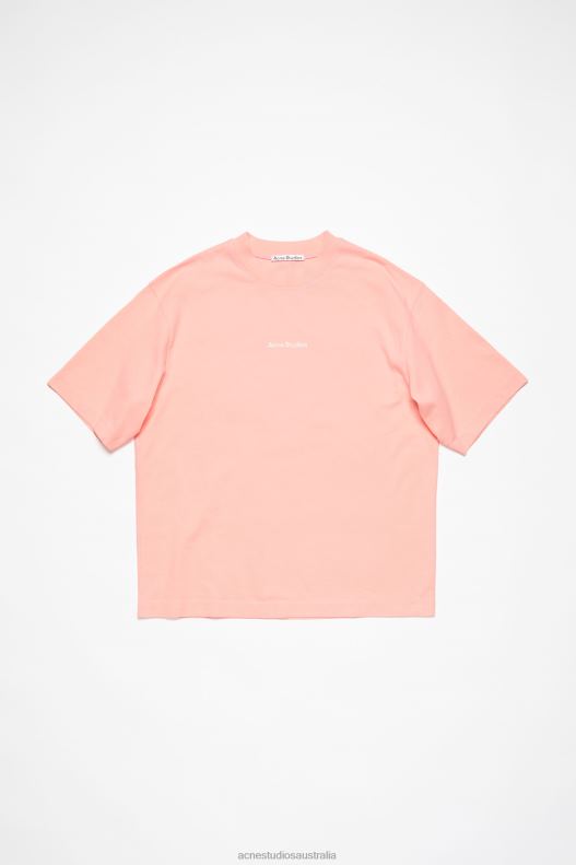 T-shirt logo Pale Pink Acne Studios R66LJ1108 Apparel