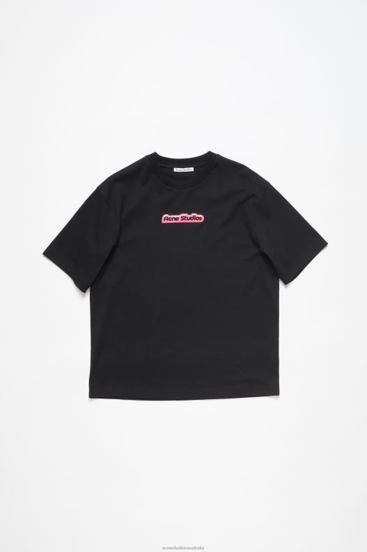 T-shirt patch logo Black Acne Studios R66LJ1088 Apparel