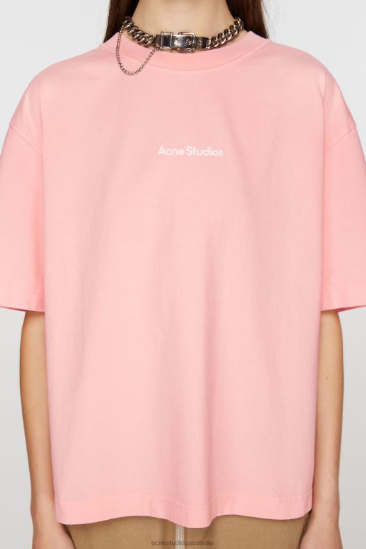 T-shirt stamp logo Pale Pink Acne Studios R66LJ362 Apparel