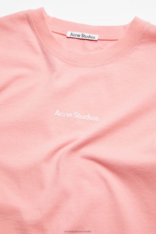 T-shirt stamp logo Pale Pink Acne Studios R66LJ362 Apparel