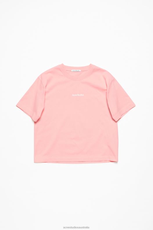 T-shirt stamp logo Pale Pink Acne Studios R66LJ362 Apparel