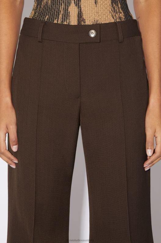 Tailored flared trousers Chestnut Brown Acne Studios R66LJ328 Apparel