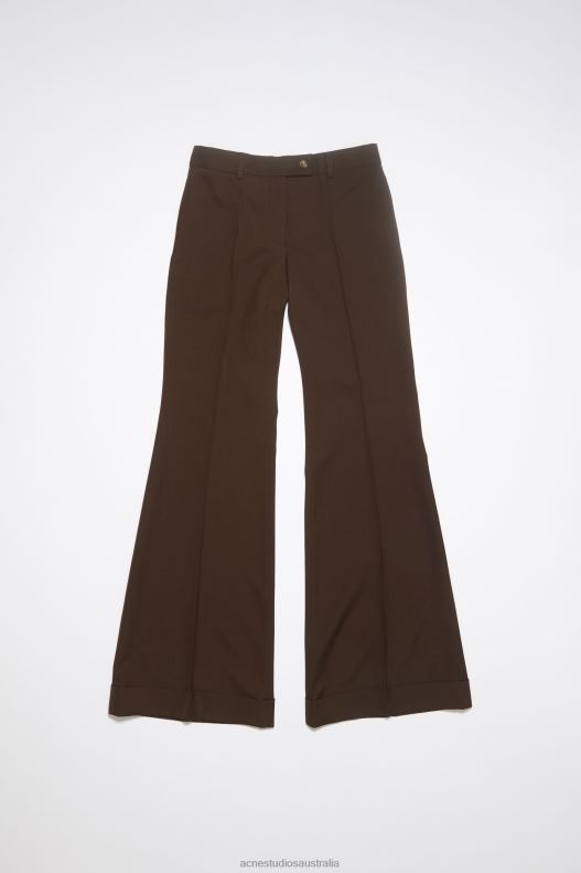 Tailored flared trousers Chestnut Brown Acne Studios R66LJ328 Apparel