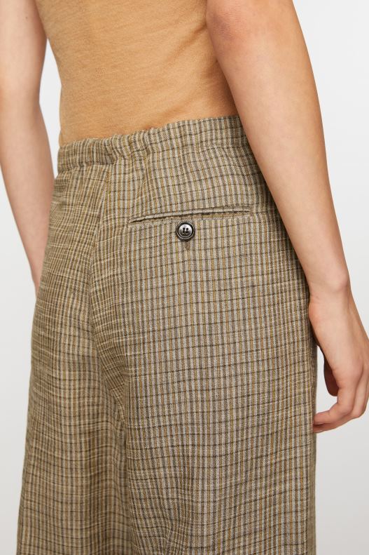 Tailored linen blend trousers Multi Brown Acne Studios R66LJ288 Apparel