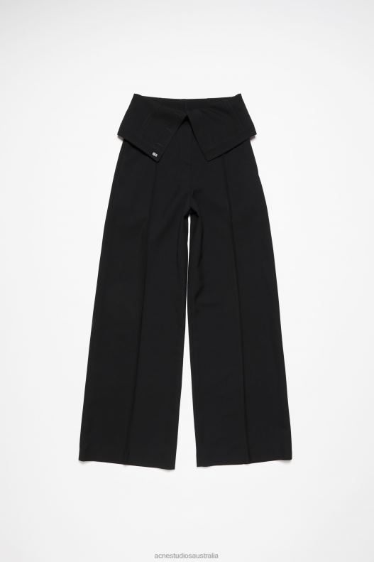 Tailored wool blend trousers Black Acne Studios R66LJ299 Apparel