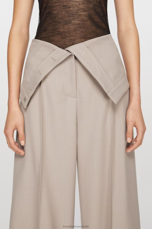 Tailored wool blend trousers Cold Beige Acne Studios R66LJ303 Apparel