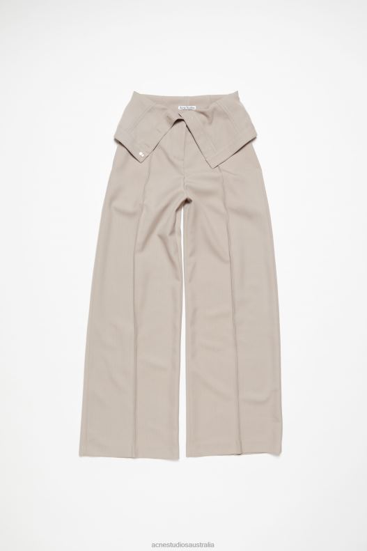 Tailored wool blend trousers Cold Beige Acne Studios R66LJ303 Apparel