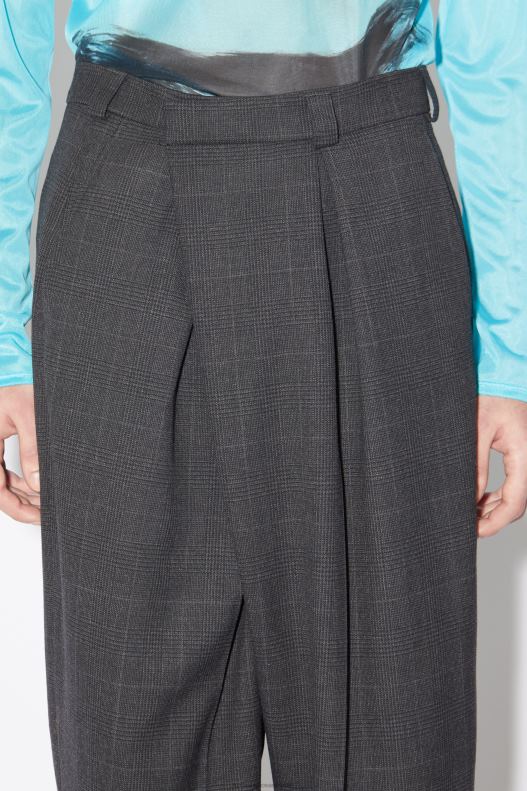 Tailored wool blend wrap trousers Grey/Black Acne Studios R66LJ1065 Apparel