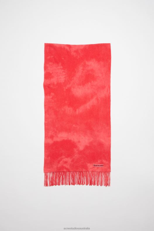 Tie-dye wool scarf - Narrow Bright Pink Acne Studios R66LJ804 Accessories