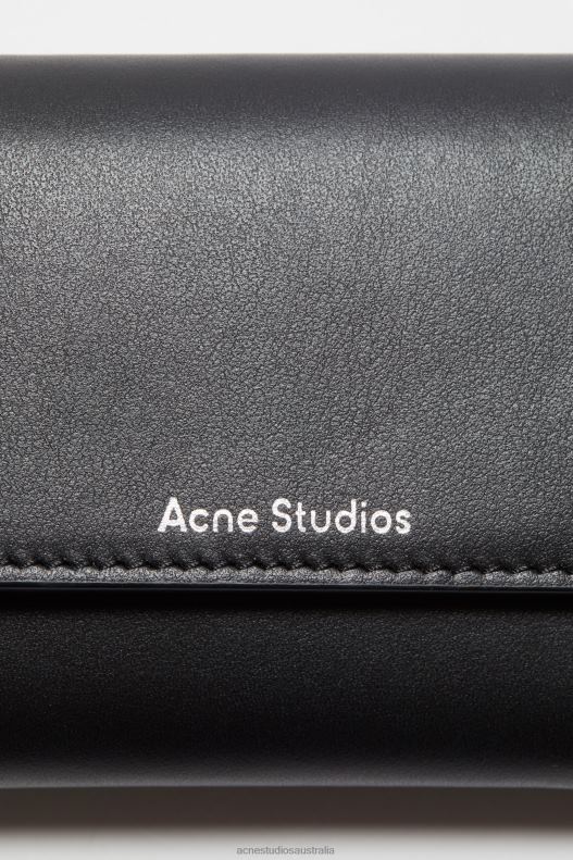 Trifold leather wallet Black Acne Studios R66LJ476 Accessories