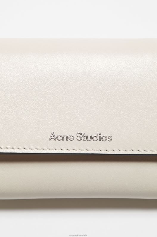 Trifold leather wallet White/Black Acne Studios R66LJ816 Accessories