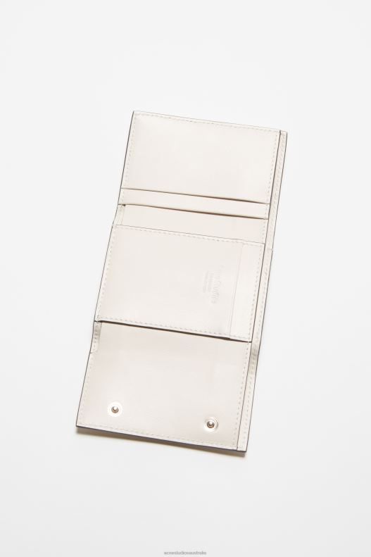 Trifold leather wallet White/Black Acne Studios R66LJ816 Accessories