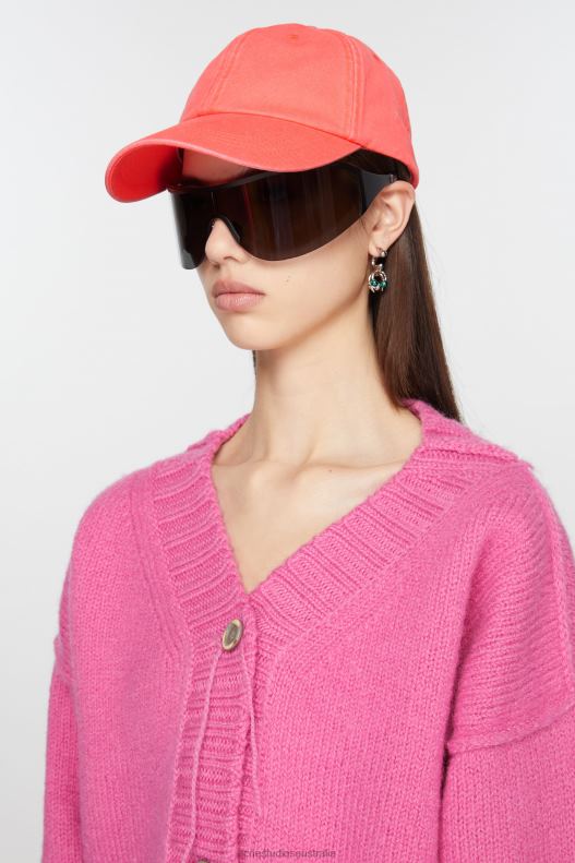 Twill cap Fluo Pink Acne Studios R66LJ783 Accessories