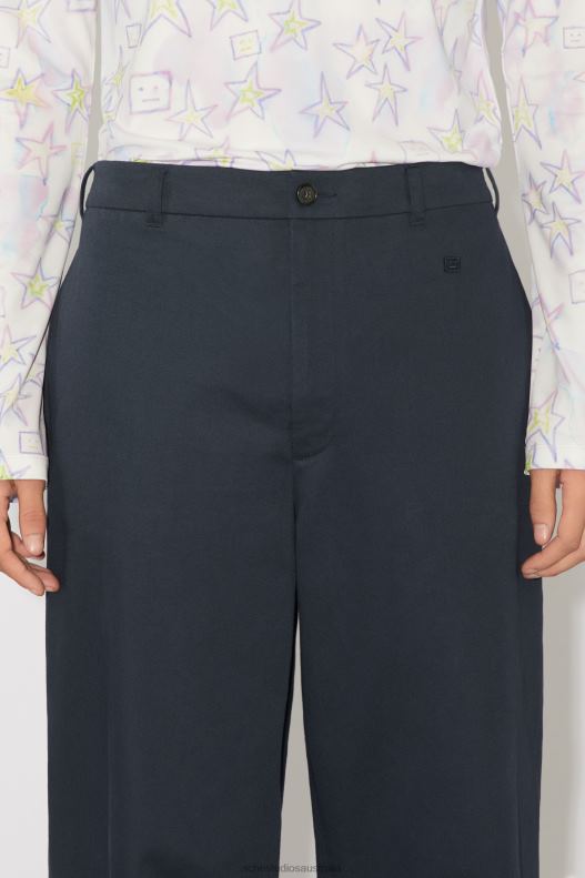 Twill chino trousers - Regular fit Unisex Midnight Blue Acne Studios R66LJ1051 Apparel