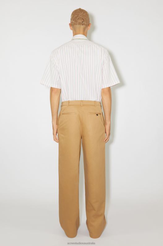 Twill chino trousers Unisex Camel Brown Acne Studios R66LJ1050 Apparel