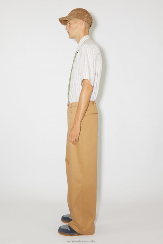 Twill chino trousers Unisex Camel Brown Acne Studios R66LJ1050 Apparel