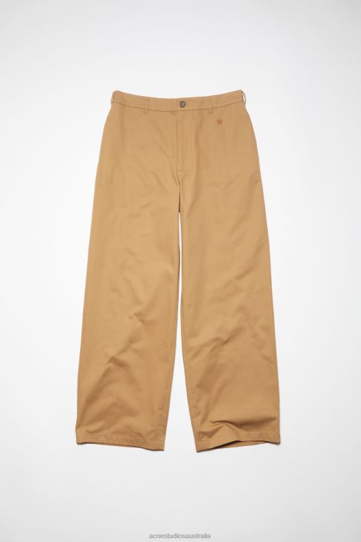 Twill chino trousers Unisex Camel Brown Acne Studios R66LJ1050 Apparel