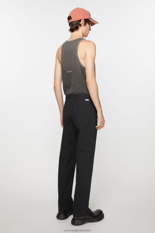 Twill cotton-blend trousers Black Acne Studios R66LJ1033 Apparel