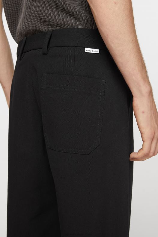 Twill cotton-blend trousers Black Acne Studios R66LJ1033 Apparel