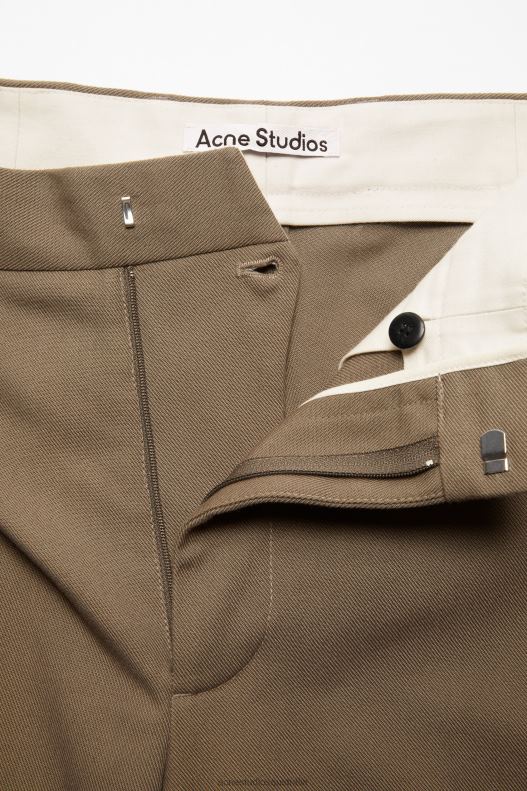 Twill cotton-blend trousers Hazelnut Brown Acne Studios R66LJ1036 Apparel