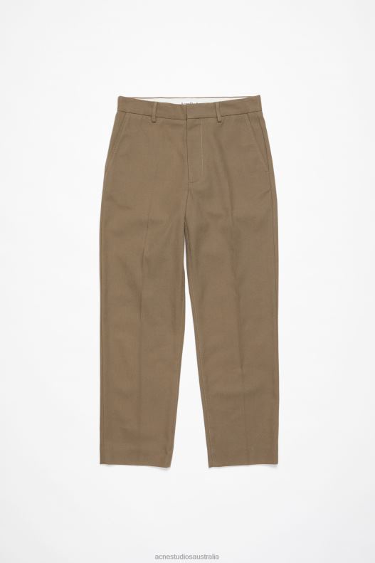 Twill cotton-blend trousers Hazelnut Brown Acne Studios R66LJ1036 Apparel