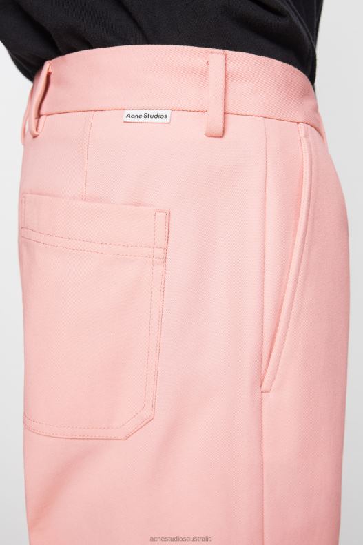 Twill cotton-blend trousers Pale Pink Acne Studios R66LJ1103 Apparel