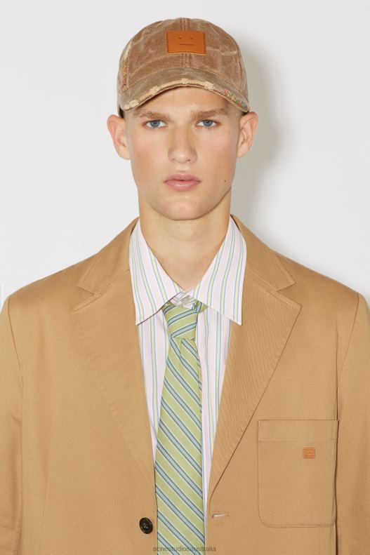 Twill cotton tailored jacket Unisex Camel Brown Acne Studios R66LJ902 Apparel