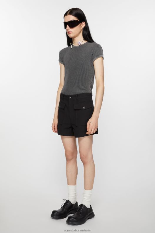 Twill shorts Black Acne Studios R66LJ1067 Apparel