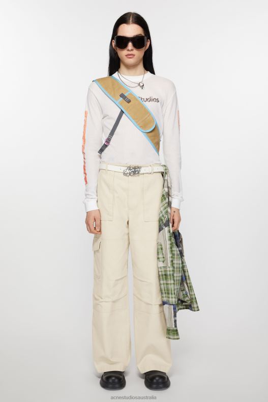 Twill trousers Ivory White Acne Studios R66LJ1039 Apparel